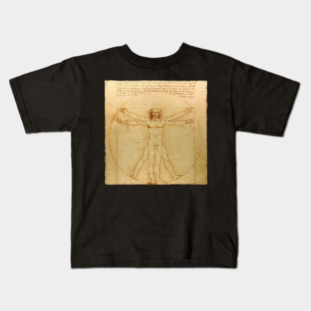 Vitruvian Man Kids T-Shirt by Scar